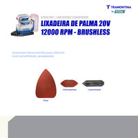 Lixadeira de Palma 20V 12000 rpm Brushless Tramontina by Total - Sem Bateria e Carregador - SKU 42308002 - 4 image number 3