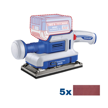 Lixadeira de Acabamento 20V 13000 rpm Brushless Tramontina by Total - Sem Bateria e Carregador - SKU 42308003
