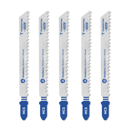 L&acirc;minas para Serra Tico-Tico para Madeira (corte r&aacute;pido) Tramontina by Total - 5 pe&ccedil;as - SKU 42311011