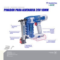 Pinador para Alvenaria 20V 18 mm Tramontina by Total - Sem Bateria e Carregador - SKU 42313006 - 2 image number 1