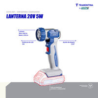Lanterna 20V 5W Tramontina by Total - Sem Bateria e Carregador - SKU 42315001 - 2 image number 1