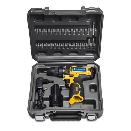 Parafusadeira/Furadeira à Bateria 12V - 30 peças Tramontina