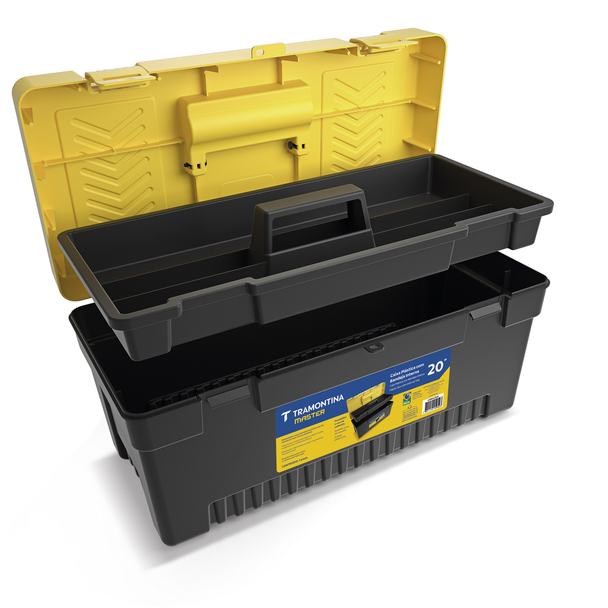 Caixa Pl&aacute;stica para Ferramentas 20" Tramontina MASTER com Bandeja Remov&iacute;vel - SKU 43804020 - 2 image number 1