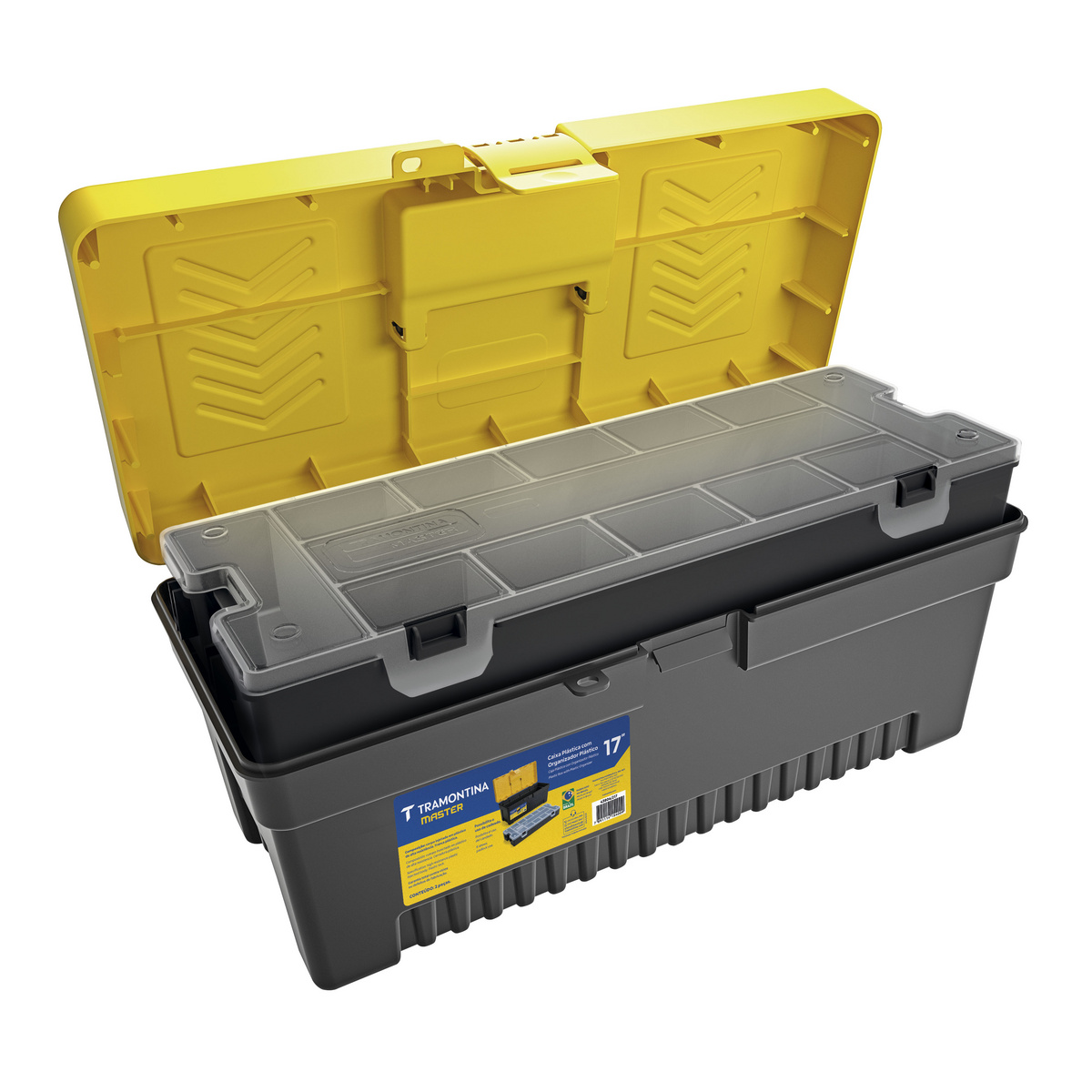 Caixa Pl&aacute;stica para Ferramentas 17" Tramontina MASTER com Organizador Pl&aacute;stico 16" - SKU 43804217 - 2 image number 1