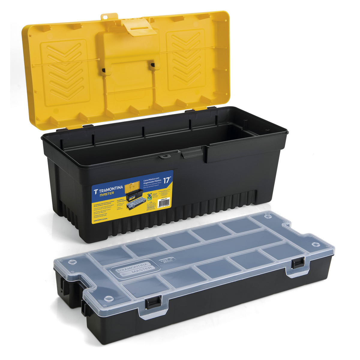 Caixa Pl&aacute;stica para Ferramentas 17" Tramontina MASTER com Organizador Pl&aacute;stico 16" - SKU 43804217 - 3 image number 2