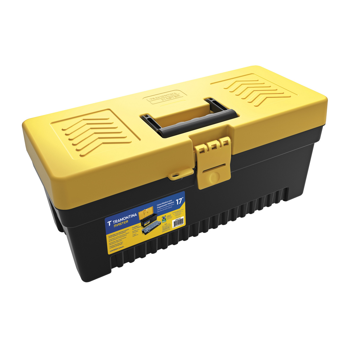 Caixa Pl&aacute;stica para Ferramentas 17" Tramontina MASTER com Organizador Pl&aacute;stico 16" - SKU 43804217 - 1 image number 0