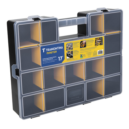 Maleta Pl&aacute;stica Organizadora 17" Tramontina MASTER com Divis&oacute;rias M&oacute;veis - SKU 43805017