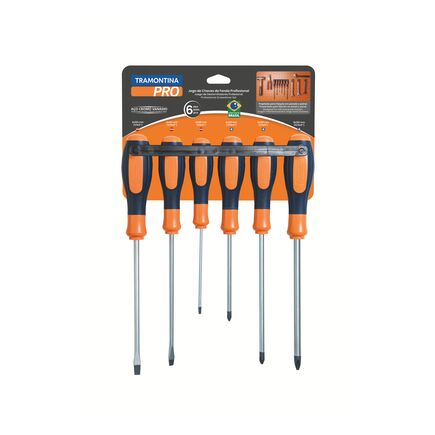 Jogo de Chaves de Fenda Ultragrip Plus 6 Peças Tramontina PRO
