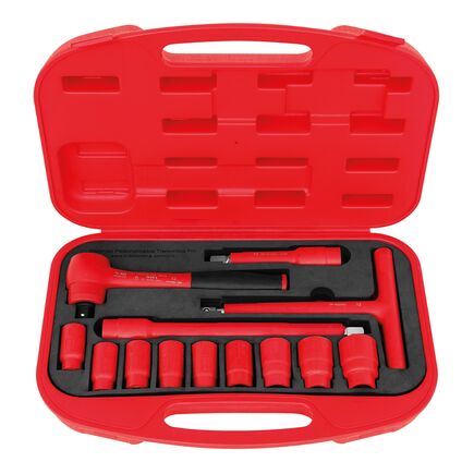 Maleta com Soquetes e Acessórios Isolados IEC 60900 1/2" 13 peças Tramontina PRO