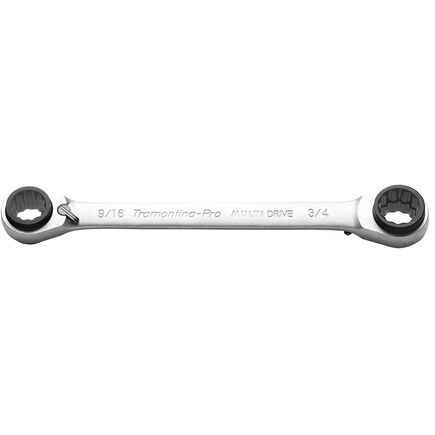 Chave com Catraca 4 Bocas 9/16"x5/8"x11/16"x3/4" Tramontina PRO