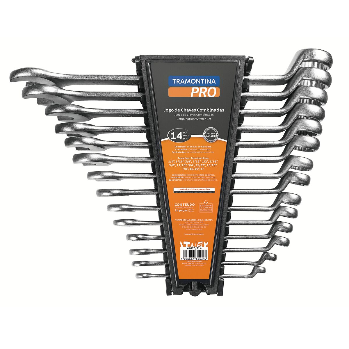Juego de Llaves Combinadas 14 Piezas Tramontina PRO