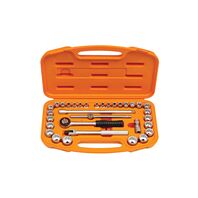 Tramontina PRO 3/8" Inches and Millimeters Socket and Accessories Set - 33 Pieces