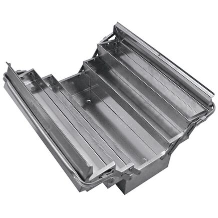 Caixa Sanfonada em Aço Inox 5 Gavetas, Alças Dobráveis Tramontina PRO