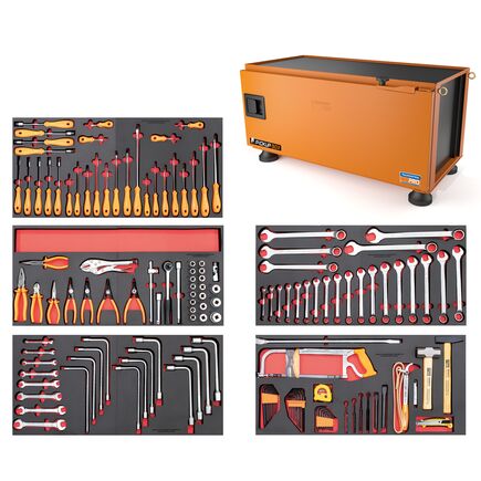 Caixa para Ferramentas Pickup Box 1000x500x500 mm - 145 Peças Tramontina PRO