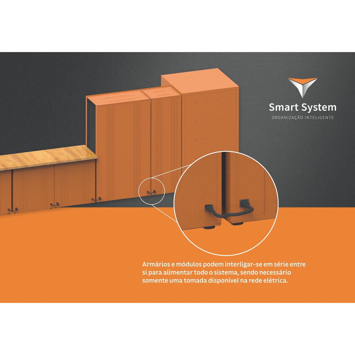 Armário Smart System para Ferramentas com 1 Porta e 5 Prateleiras Tramontina PRO