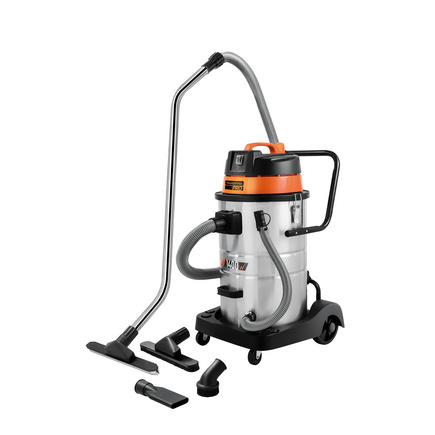 Aspirador de Pó para Sólidos e Líquidos 220 V 1400 W Tanque de Aço Inox Capacidade de 50 Litros Tramontina PRO