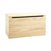 Tramontina Multipurpose Trunk Made of Unpainted Solid Wood with a Natural Finish