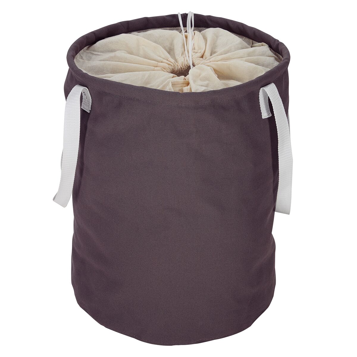 Tramontina Organizer Basket in Gray Canvas with Rope Closure