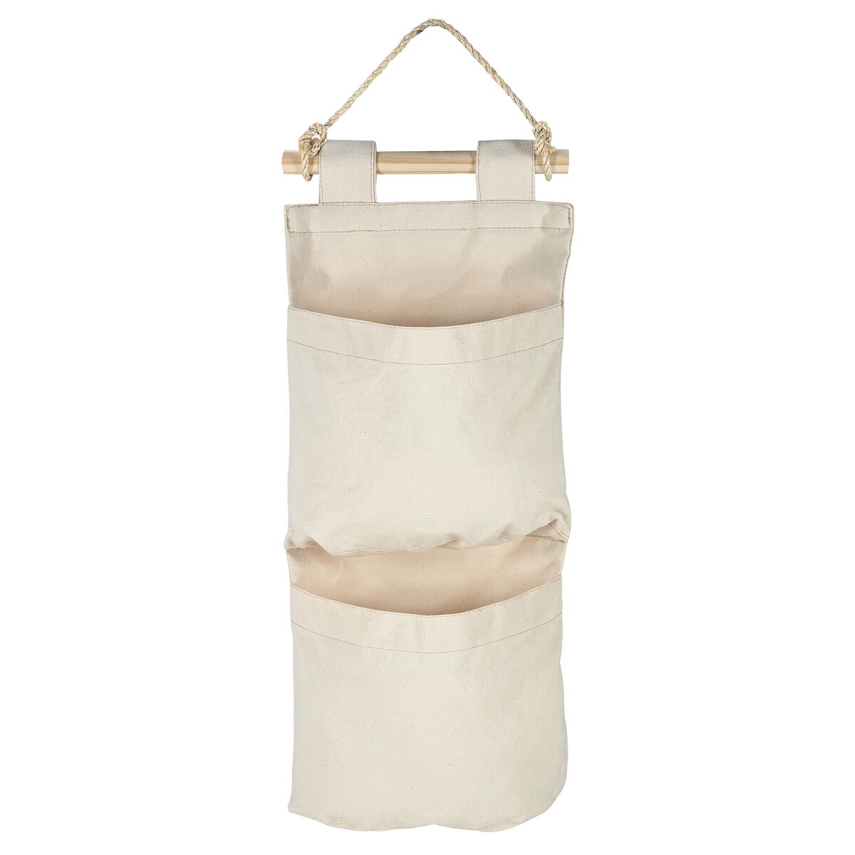 Tramontina Organizer in Natural Canvas with 2 Pockets and Rope for Hanging