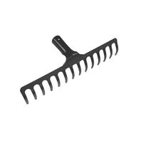 Light curved rake, 14 teeth, without handle