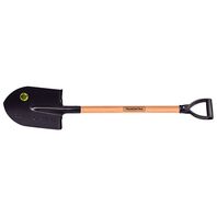 Round point spade, with 71 cm wood handle