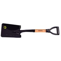 Small square mouth shovel, with 45 cm wood handle