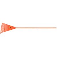 Tramontina Orange Plastic Garden Rake with 18 Teeth and Disassembled 120 cm Wood Handle (Display with 80 un.)