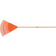 Tramontina Orange Plastic Garden Rake with 26 Teeth and Disassembled 120 cm Wood Handle (Display with 80 un.)