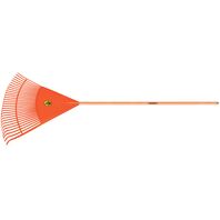Tramontina Orange Plastic Garden Rake with 30 Teeth and Disassembled 120 cm Wood Handle (Display with 85 un.)