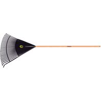 Tramontina Black Plastic Garden Rake with 30 Teeth and Disassembled 120 cm Wood Handle (Display with 80 un.)