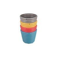 4-piece Set of Tramontina's 1.7 L Colorful Plastic Plant Pot Holders