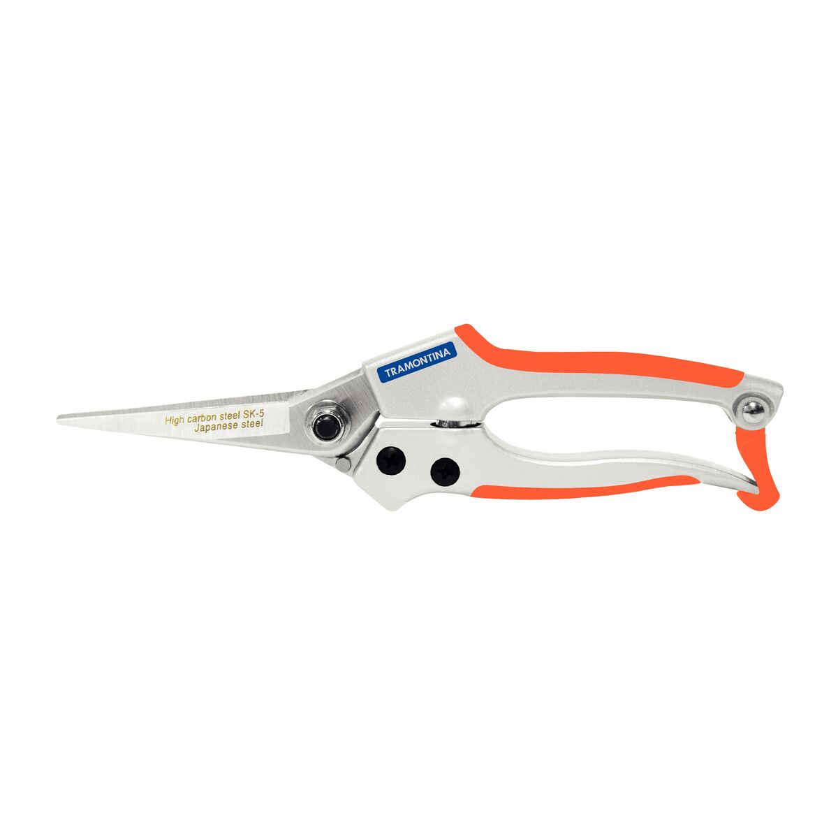 Tramontina's professional steel fruit pruner with rubber-coated handles