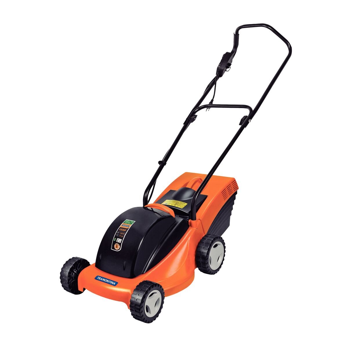 Tramontina's CE35P Electric Lawn Mower with a 350 mm Cutting Diameter, Rigid Grass Catcher and Plastic Chassis 1300 W 127 V