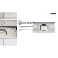 Pia de apoio Tramontina New Raggi 40 em a&ccedil;o inox 120x52 cm - SKU 93041526 - 2 image number 1