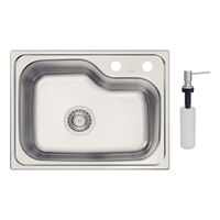 Cuba Tramontina Morgana Compact 48 FX Undermount em A&ccedil;o Inox + v&aacute;lvula e dosador de sab&atilde;o Cor Inox - SKU 93815392 - 1 image number 0