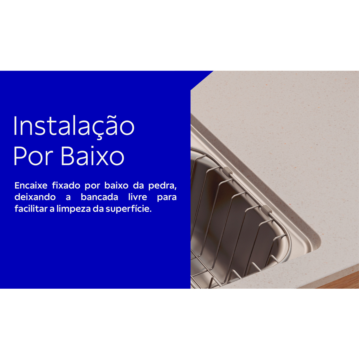 Cuba Tramontina Morgana Compact 48 FX Undermount em A&ccedil;o Inox com Acabamento Escovado com Monocomando, Dosador de Sab&atilde;o, T&aacute;bua e Cesto Aramado Cor Inox - SKU 93815492 - 2 image number 1