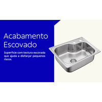 Cuba Tramontina Morgana Compact 48 FX Undermount em A&ccedil;o Inox com Acabamento Escovado com Monocomando, Dosador de Sab&atilde;o, T&aacute;bua e Cesto Aramado Cor Inox - SKU 93815492 - 5 image number 4