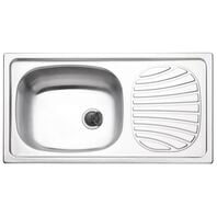 Stainless steel inset sink 78x43 cm