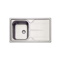 Stainless steel inset sink 1 bowl 86x50 cm