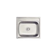 Tramontina California 25 FX stainless steel inset sink with pre-polished finish, 63 x 56 cm