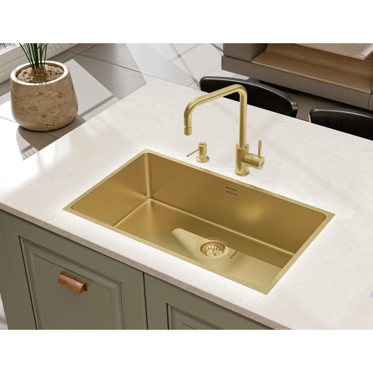 Cuba Tramontina Quadrum 70 Light Gold em A&ccedil;o Inox com PVD - SKU 94000313 - 2 image number 1