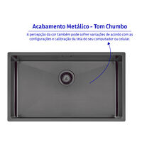 Cuba Tramontina Design Collection Quadrum em A&ccedil;o Inox com Revestimento PVD Black 70x40 cm Cor Preto - SKU 94000503 - 2 image number 1