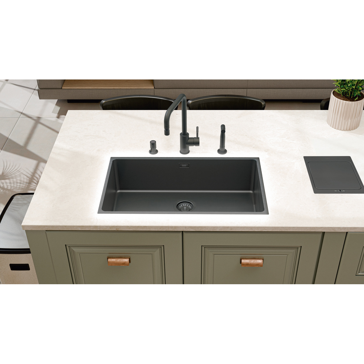 Cuba Tramontina Quadrum 70 Intense Black em A&ccedil;o Inox com PVD - SKU 94000513 - 2 image number 1