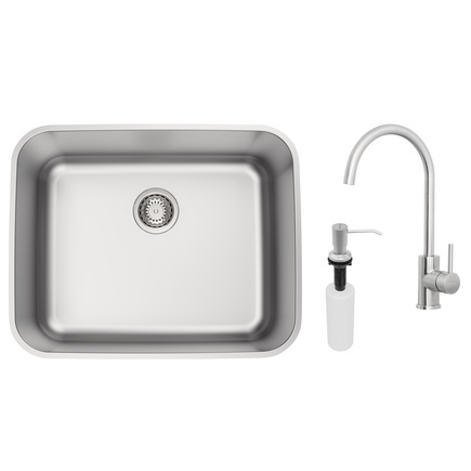 Cuba de Embutir Tramontina Dora 50 BL R6 50x40 em A&ccedil;o Inox Escovado com Monocomando e Dosador - SKU 94018162