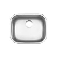Tramontina Aria Maxi 50 BS stainless steel bowl with satin finish for top mount or undermount , 50x40 cm