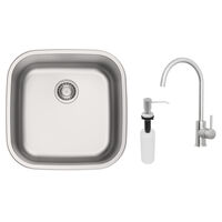Cuba Tramontina Aria Maxi 40 BS em A&ccedil;o Inox Escovado Com Monocomando e Dosador - SKU 94029162 - 1 image number 0