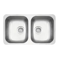 Tramontina Isis Plus 2C 34 BL Stainless Steel Bowl with Satin Finish for Undermount 72x40 cm