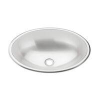 Satin stainless steel wash basin 36 x 26 cm