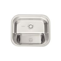 Polished stainless steel inset laundry sink 50x40 cm