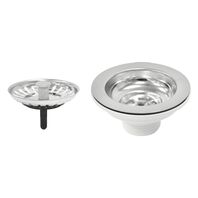 Tramontina economic 4.1/2" stainless steel and polypropylene valve for sinks and bowls